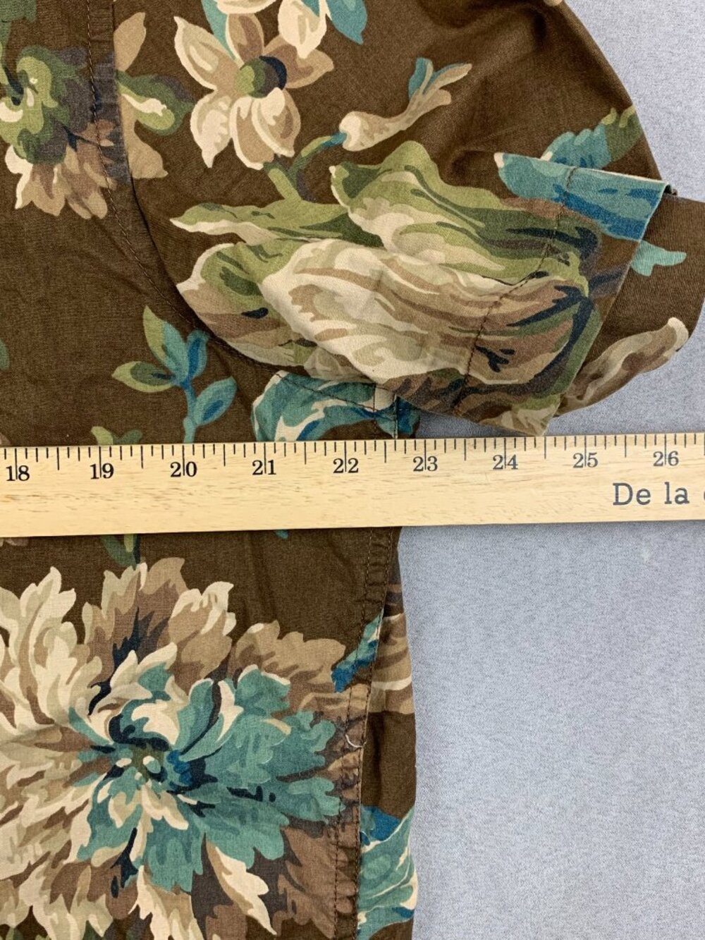 Ralph Lauren Denim & Supply Mens Shirt Large Brown Floral Button Up Flowers - Picture 4 of 6